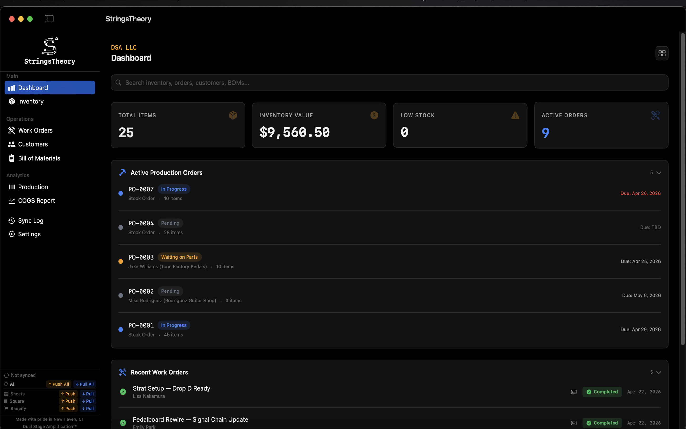 StringsTheory INV Dashboard