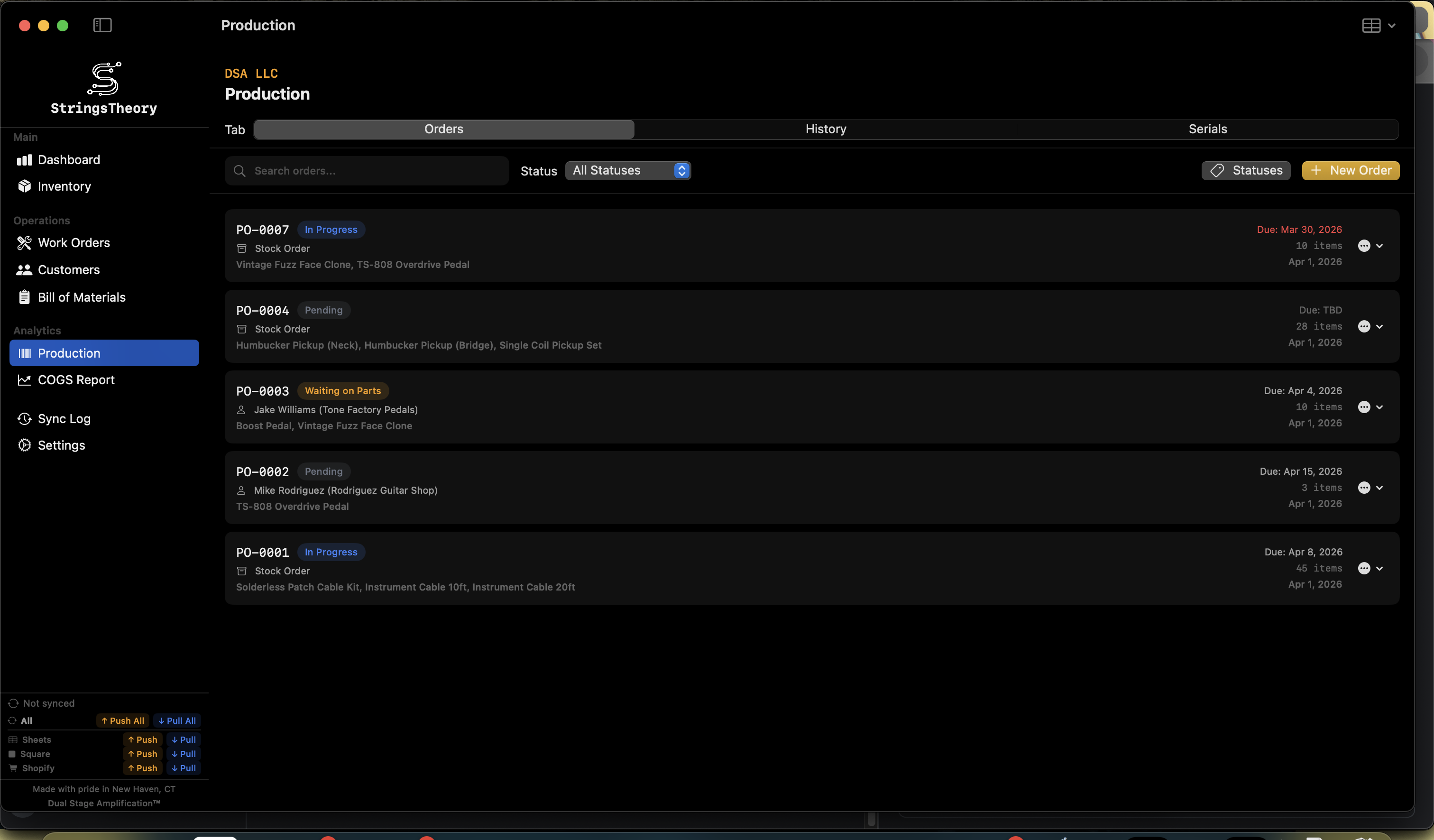 StringsTheory production tracking on Mac